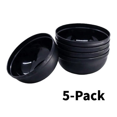 Mini recipiente de plástico de 270 ml de capacidad (paquete de 5) de color negro